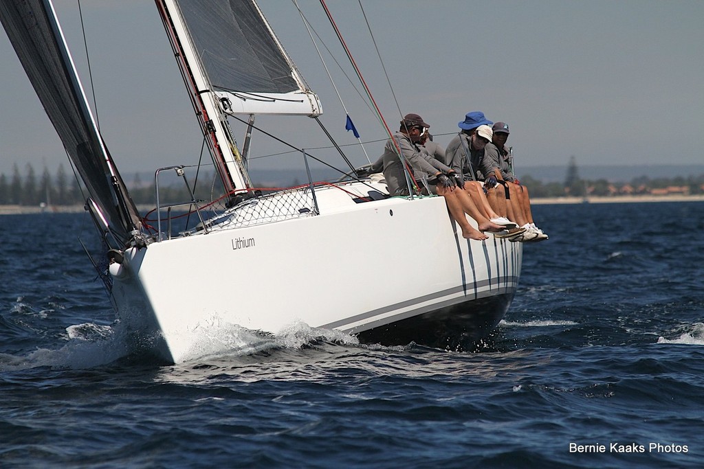 Graeme Monkhouse’s J122 Lithium won the Premier Cruising Blue Division today. © Bernie Kaaks